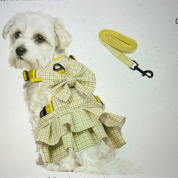 ASENKU Plaid Dog Dress Harness Leash Set - Large Dog - Picture 10 of 11